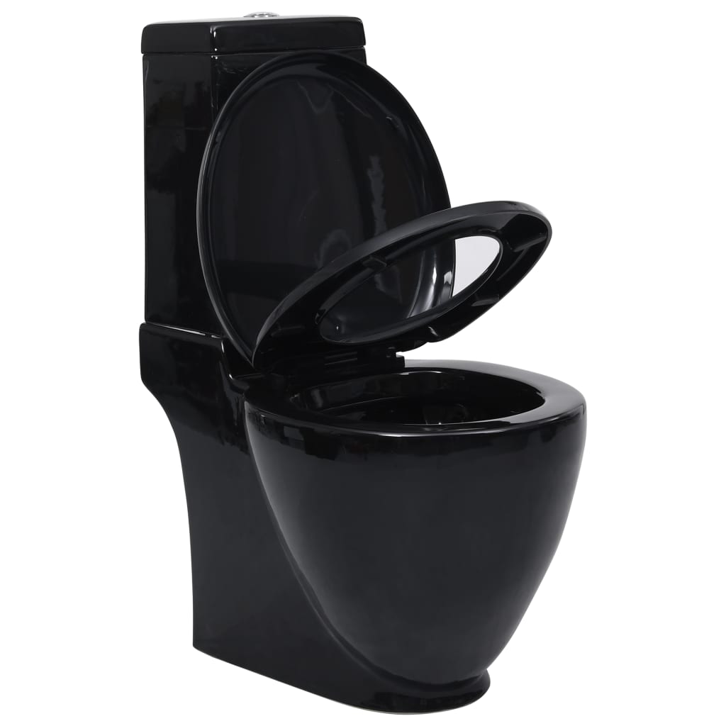 Der Keramik  Toilette WC  Schwarz  online shop vidaXL de