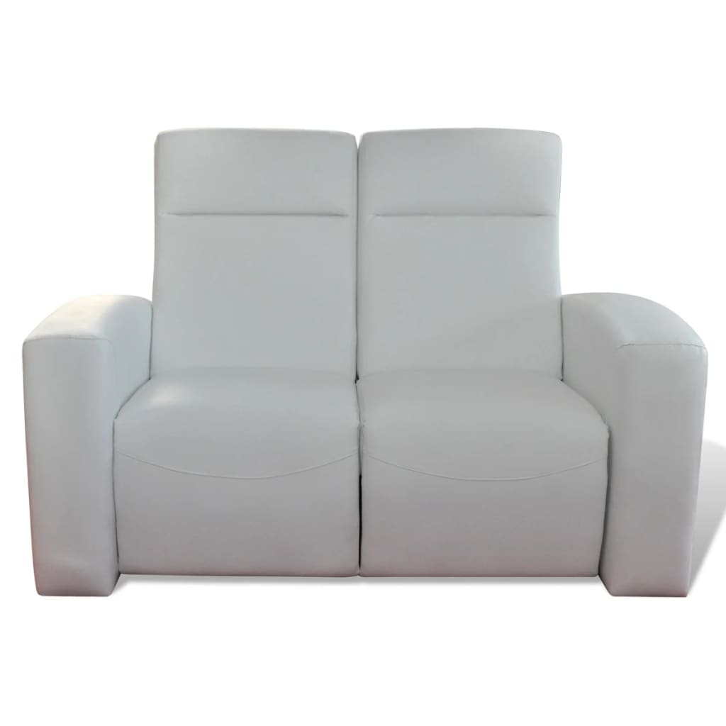 Luxus Ledermix Heimkino Sofa Sessel 2 3 Sitzer Wei Devidaxlch